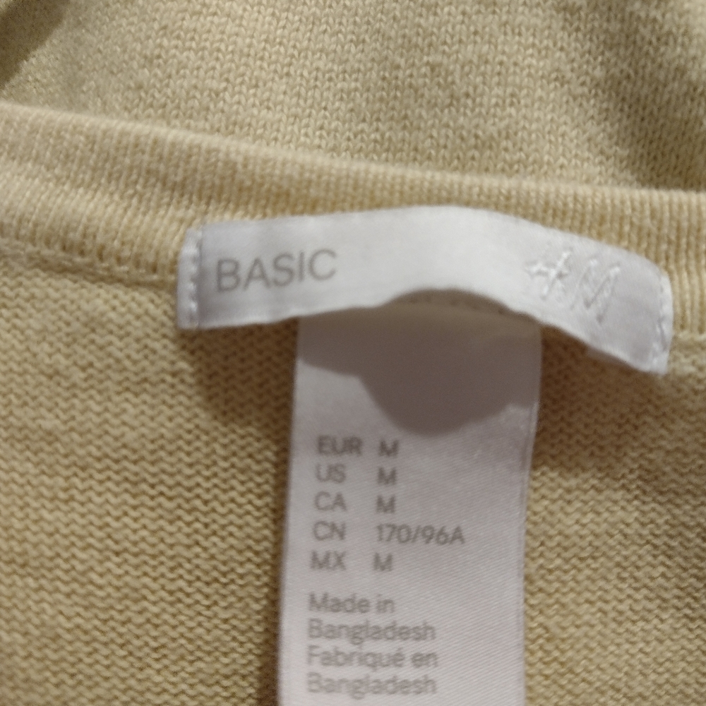 Vintage Ladies Basic Hm Yellow Button Down Cardig… - image 4